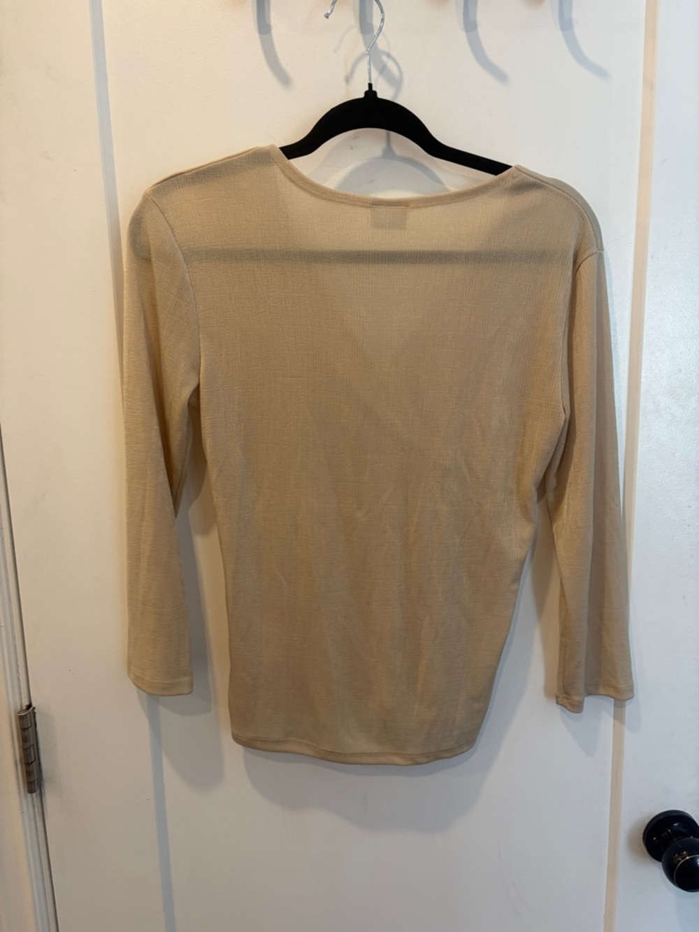 FREE with purchase! Vintage Beige V-Neck Long Sleeve Top - Picture 2 of 5